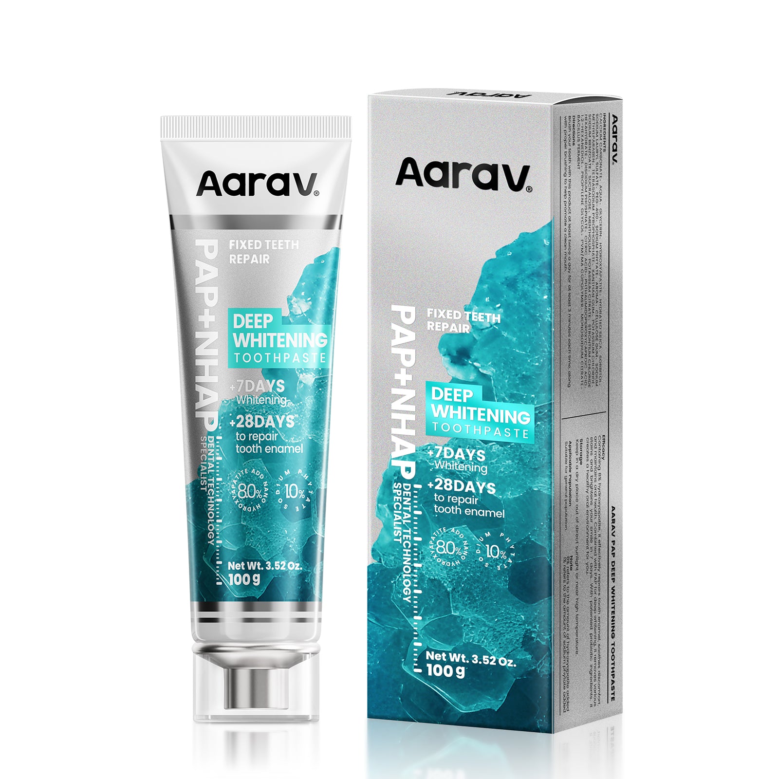Aarav PAP Deep Whitening Toothpaste | 8% Hydroxyapatite | Fluoride-Free(DR)(副本) - Aarav Oral Care