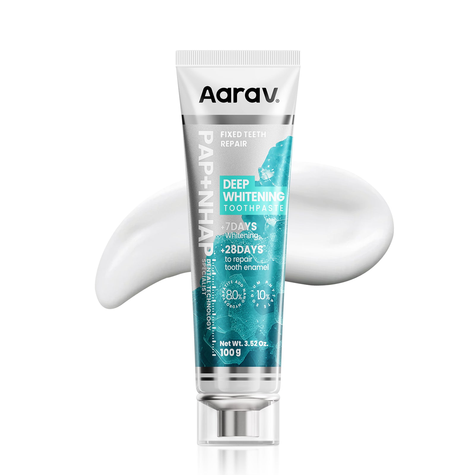 Aarav PAP Deep Whitening Toothpaste | 8% Hydroxyapatite | Fluoride-Free(DR)(副本) - Aarav Oral Care