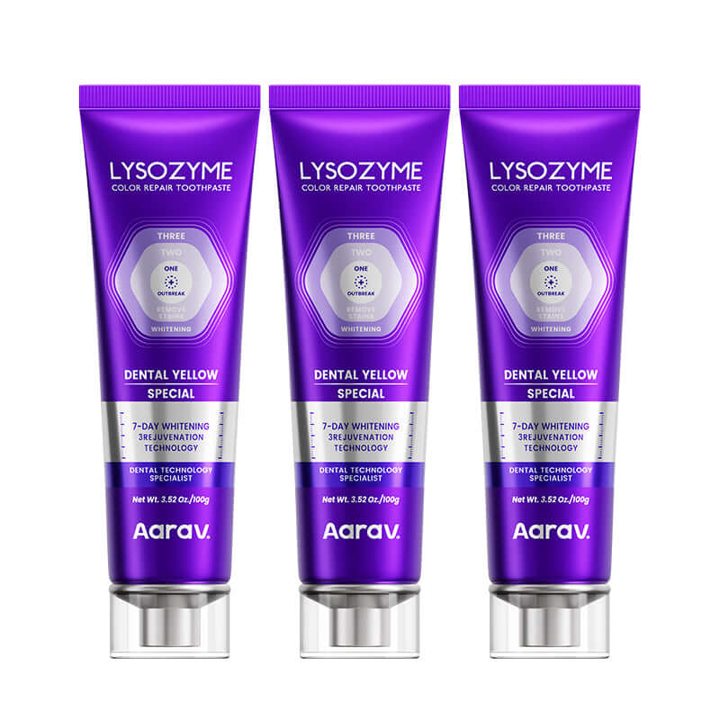 Aarav Lysozyme Purple Whitening Toothpaste | Instant Stain Removal | Color Repair（sapotom） - Aarav Oral Care